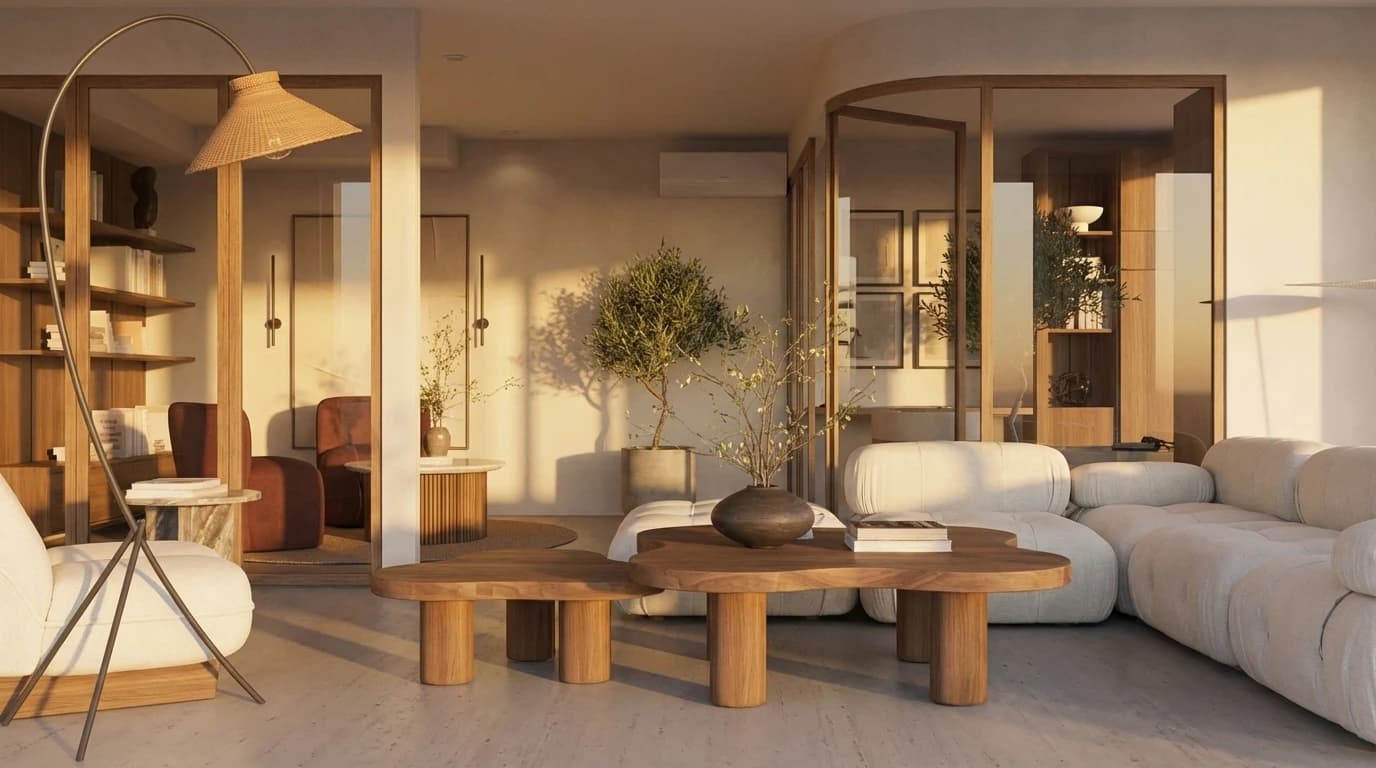 Rendu architectural de villa moderne généré par IA