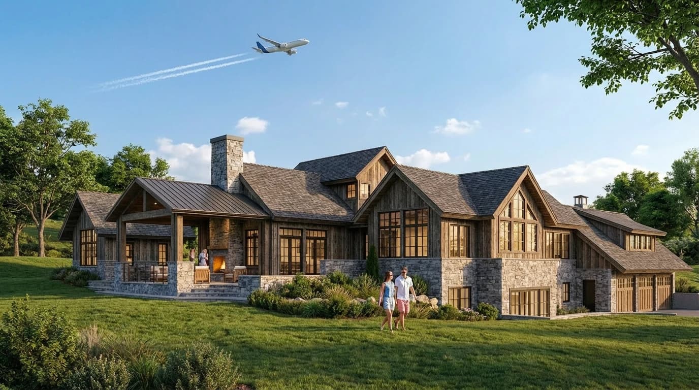 Rendu architectural intérieur moderne généré par IA