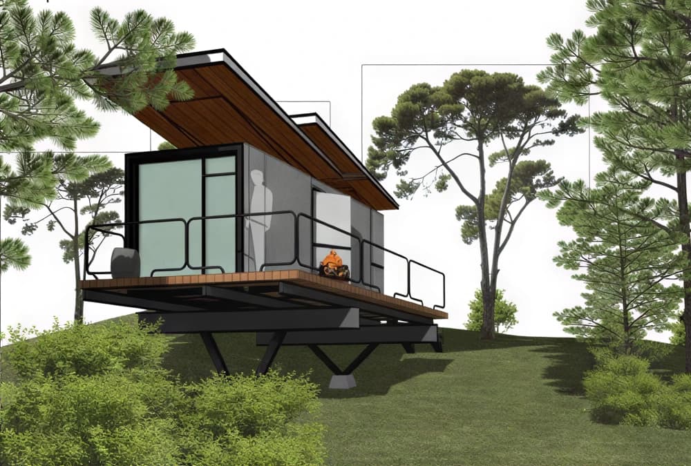 Croquis SketchUp d'un projet d'architecture